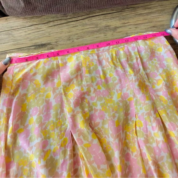 Anthropologie x Faithfull The Brand Aya Pleated Midi Skirt Cuesta 10 - Picture 15 of 16